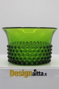 Saaram Hopea, Hopean, Näppylä, Kulho, Malja, Nuutajärvi, Designaitta, Nuutajarvi, Notsjo, Notsjö, Taidelasi, Designlasi, Finnish art glass, Malja