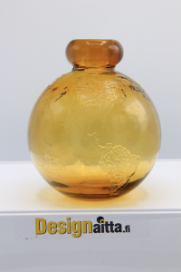 riihimäen,Riihimäki, Noppa, Noppapullo, Arpa on heitetty, Designaitta, Taidelasi, Designlasi, Amuletti,Retro, Vintage, Skandinaviadesign, Siiroinen, Siiroisen